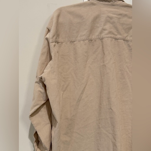 FRANK & EILEEN SHIRLEY Oversized Button-Up Shirt in Beige Sand Color Size XL - Picture 14 of 16